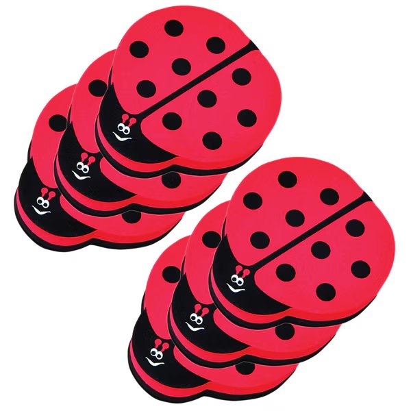 Magnetic Whiteboard Eraser, Ladybug, PK6, Ashley Productions, Mfr#: 10015